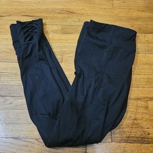 Athleta Black Cutout 7/8 Length Workout Athleisure Leggings Size Small